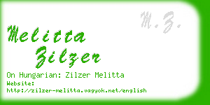 melitta zilzer business card